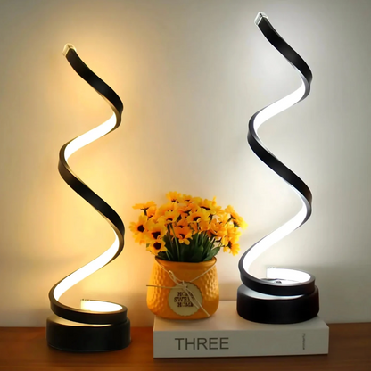 Nowoczesna spiralna lampka LED – designerska forma i funkcjonalność w jednym