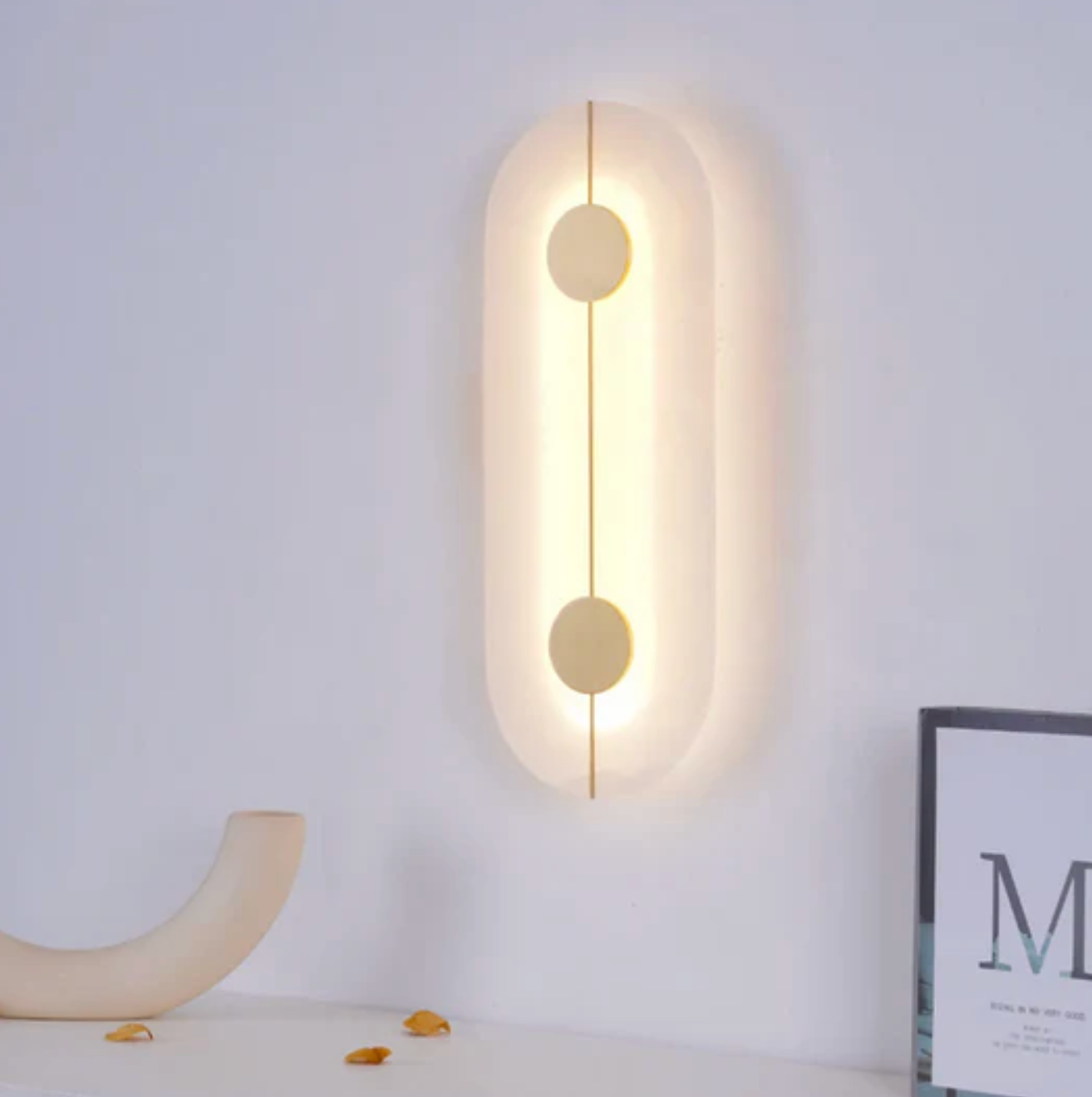 Kinkiet ścienny LED z naturalnego kamienia – nowoczesna lampa dekoracyjna