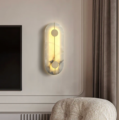 Kinkiet ścienny LED z naturalnego kamienia – nowoczesna lampa dekoracyjna