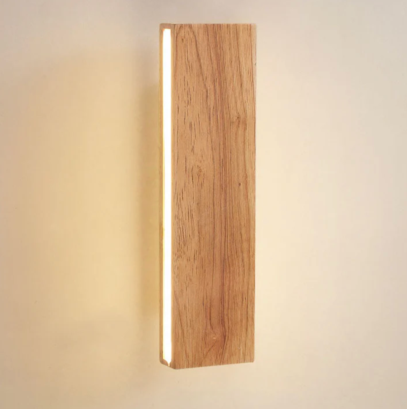Drewniany kinkiet ścienny LED – minimalistyczna lampa liniowa