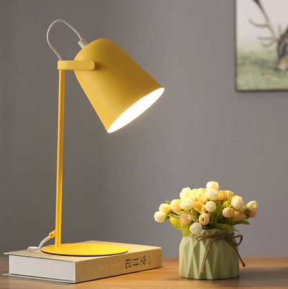 Nowoczesna lampa biurkowa metalowa – regulowana lampka stołowa do czytania