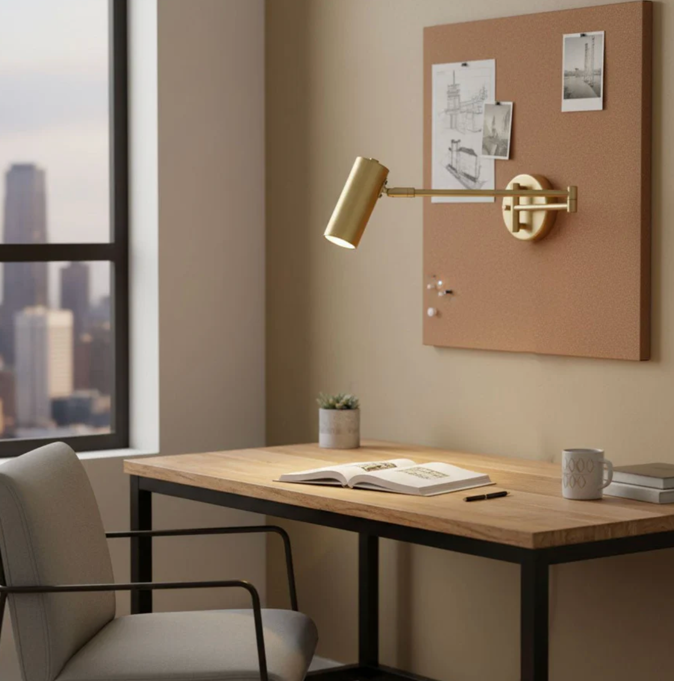 Nowoczesny kinkiet ścienny z regulowanym ramieniem – minimalistyczna lampa punktowa