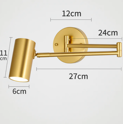 Nowoczesny kinkiet ścienny z regulowanym ramieniem – minimalistyczna lampa punktowa