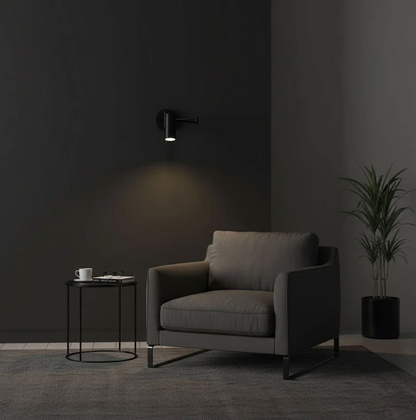 Nowoczesny kinkiet ścienny z regulowanym ramieniem – minimalistyczna lampa punktowa