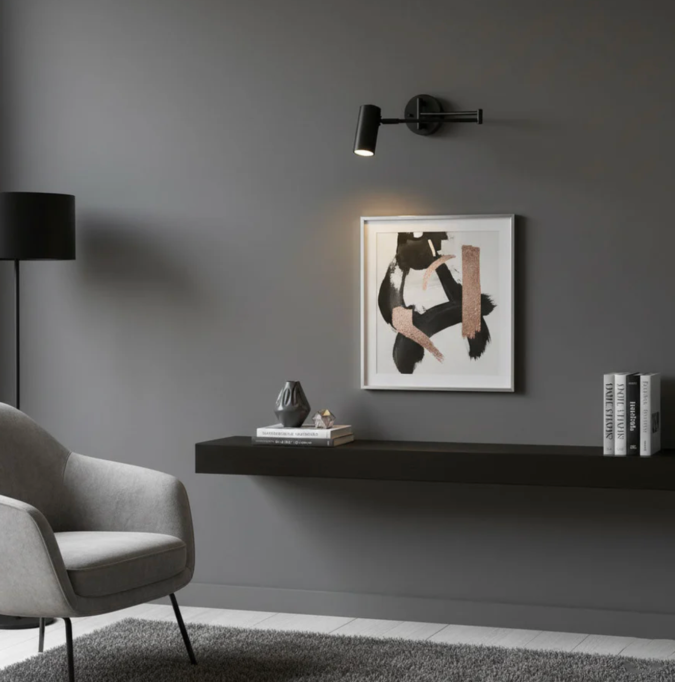 Nowoczesny kinkiet ścienny z regulowanym ramieniem – minimalistyczna lampa punktowa