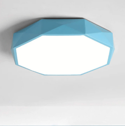 Geometryczna lampa sufitowa LED – kolorowy plafon nowoczesny
