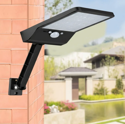 Solarna lampa ścienna LED z czujnikiem ruchu – regulowane oświetlenie zewnętrzne 6500K