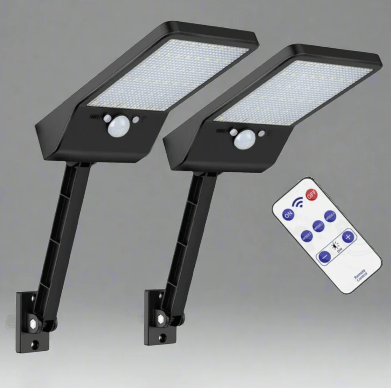 Solarna lampa ścienna LED z czujnikiem ruchu – regulowane oświetlenie zewnętrzne 6500K