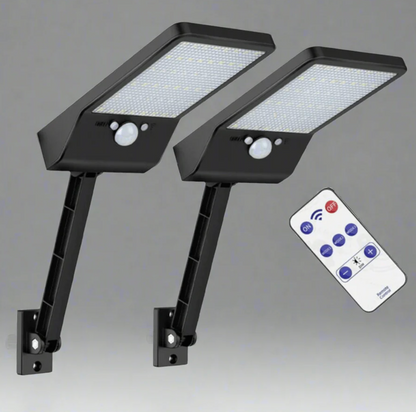 Solarna lampa ścienna LED z czujnikiem ruchu – regulowane oświetlenie zewnętrzne 6500K