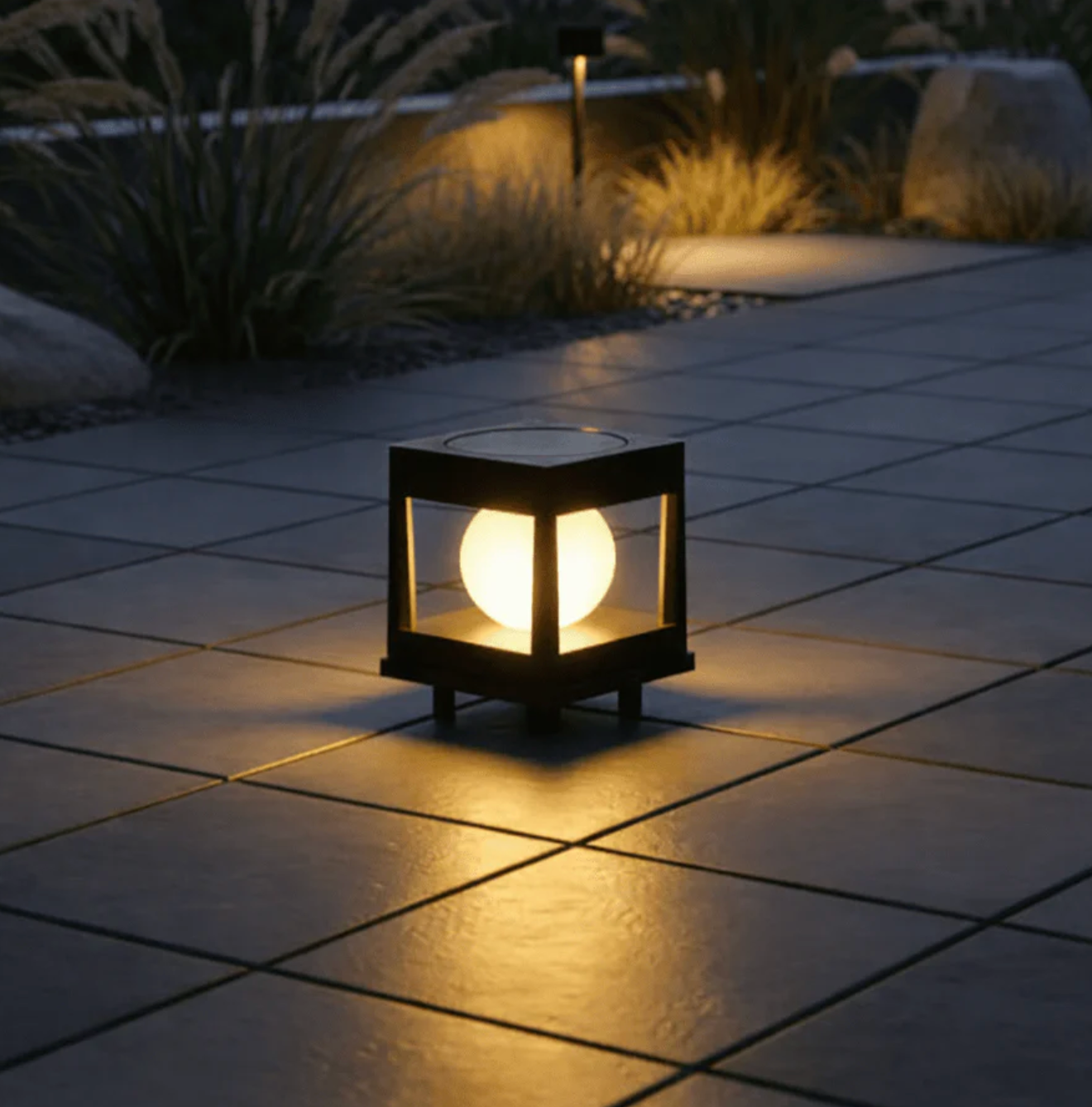Solarna lampa ogrodowa LED słupek – dekoracyjna lampka zewnętrzna na ogrodzenie i taras
