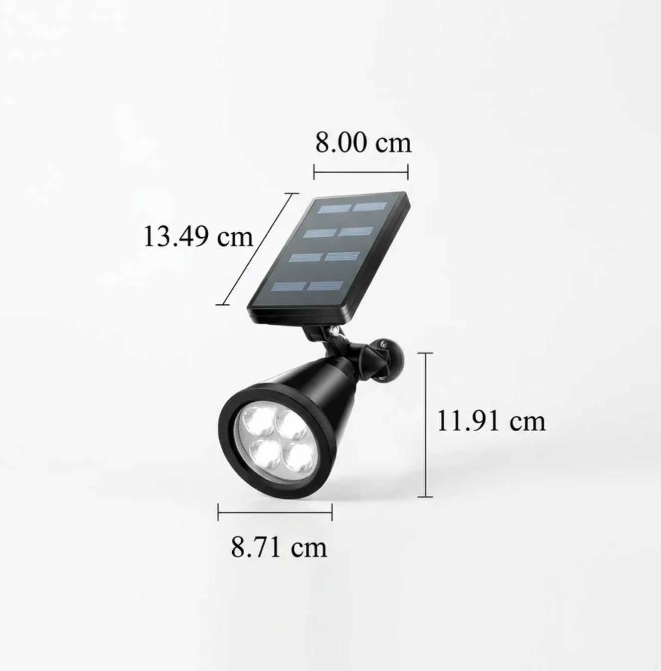 Solarna lampa ogrodowa LED reflektor 4x LED – regulowany spot do oświetlenia zewnętrznego