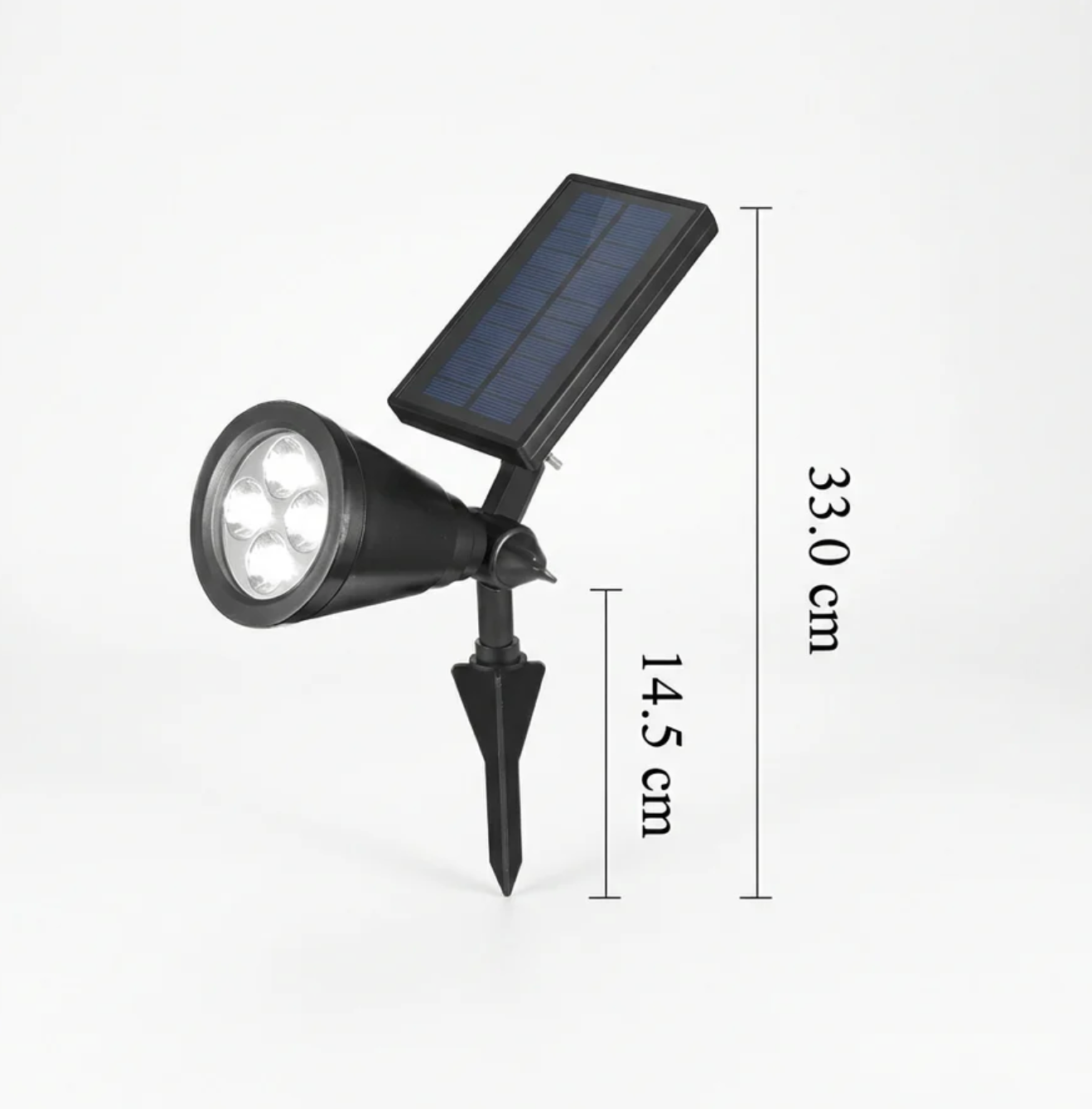 Solarna lampa ogrodowa LED reflektor 4x LED – regulowany spot do oświetlenia zewnętrznego