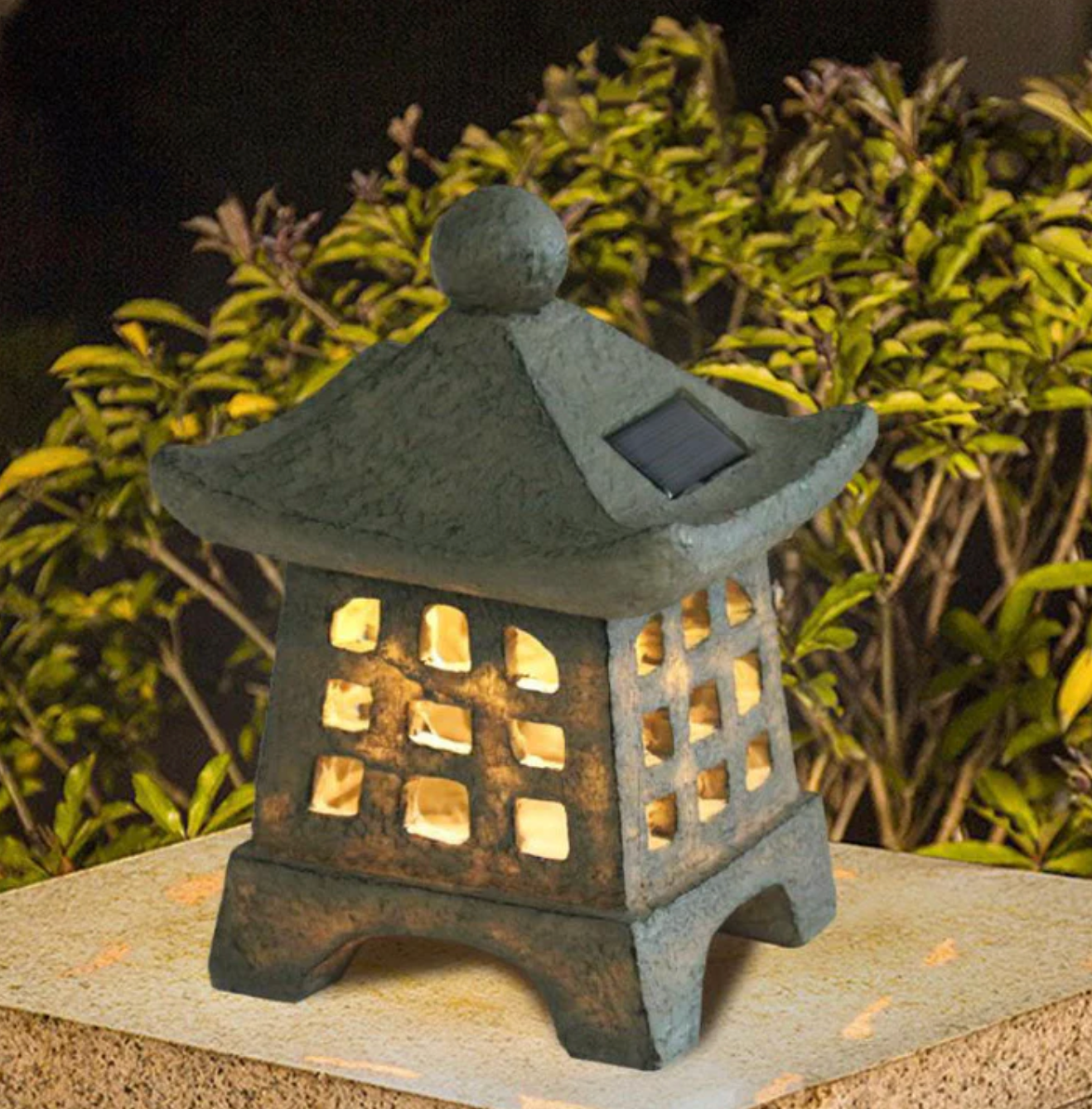 Solarna lampa ogrodowa LED pagoda – dekoracyjna latarnia japońska do ogrodu i na taras
