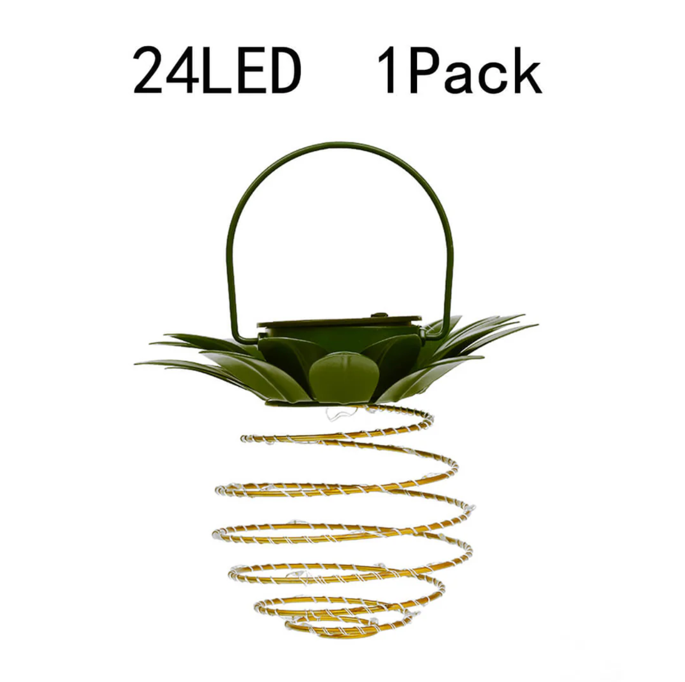 Solarna lampa wisząca LED ananas – dekoracyjna lampka ogrodowa spiralna na taras i balkon