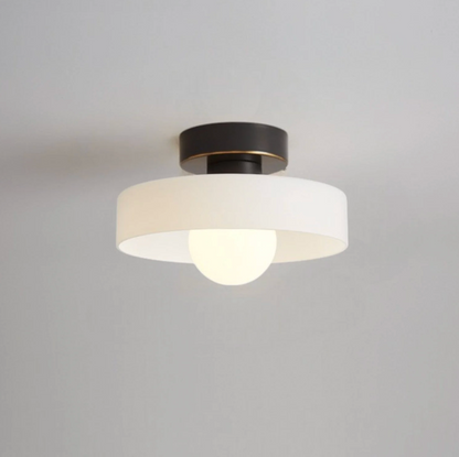 Nowoczesna lampa sufitowa LED – minimalistyczny plafon z okrągłym kloszem
