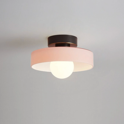 Nowoczesna lampa sufitowa LED – minimalistyczny plafon z okrągłym kloszem