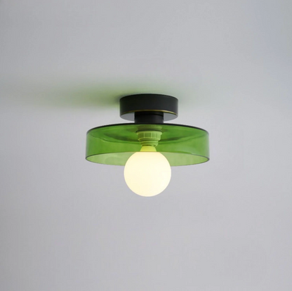 Nowoczesna lampa sufitowa LED – minimalistyczny plafon z okrągłym kloszem