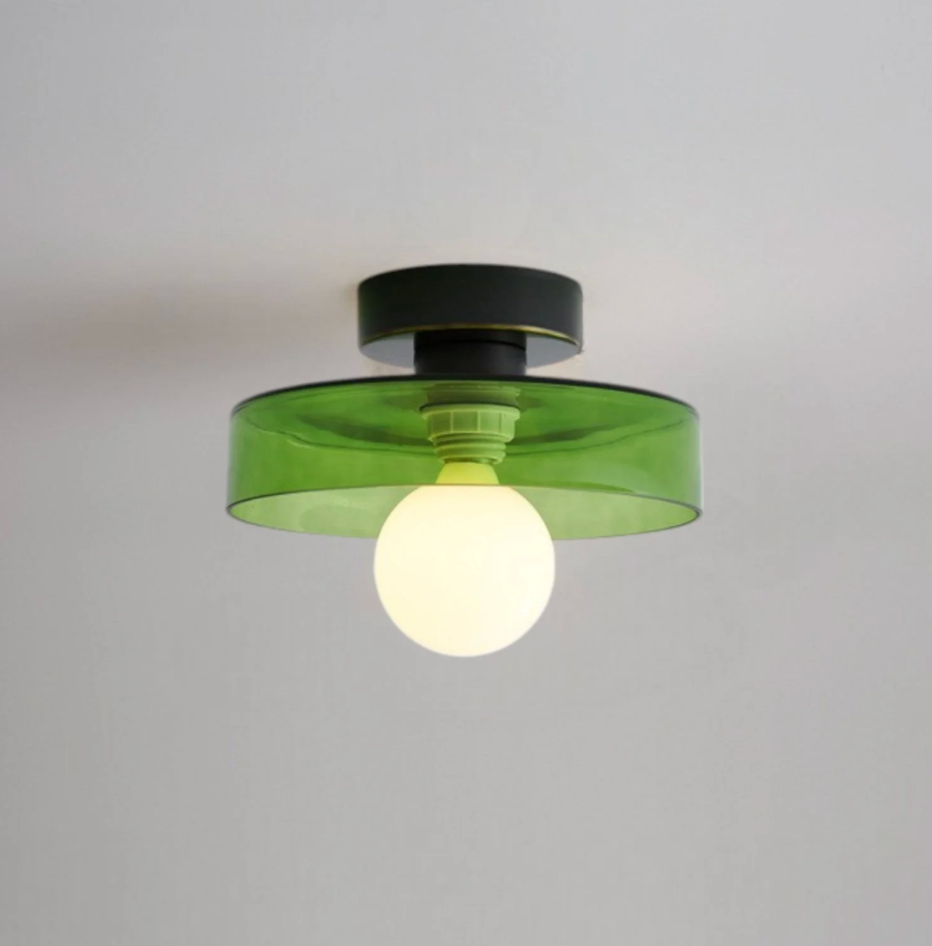 Nowoczesna lampa sufitowa LED – minimalistyczny plafon z okrągłym kloszem