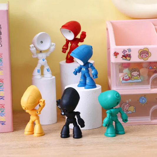 Lampka LED w kształcie robota – figurka dekoracyjna z funkcją oświetlenia