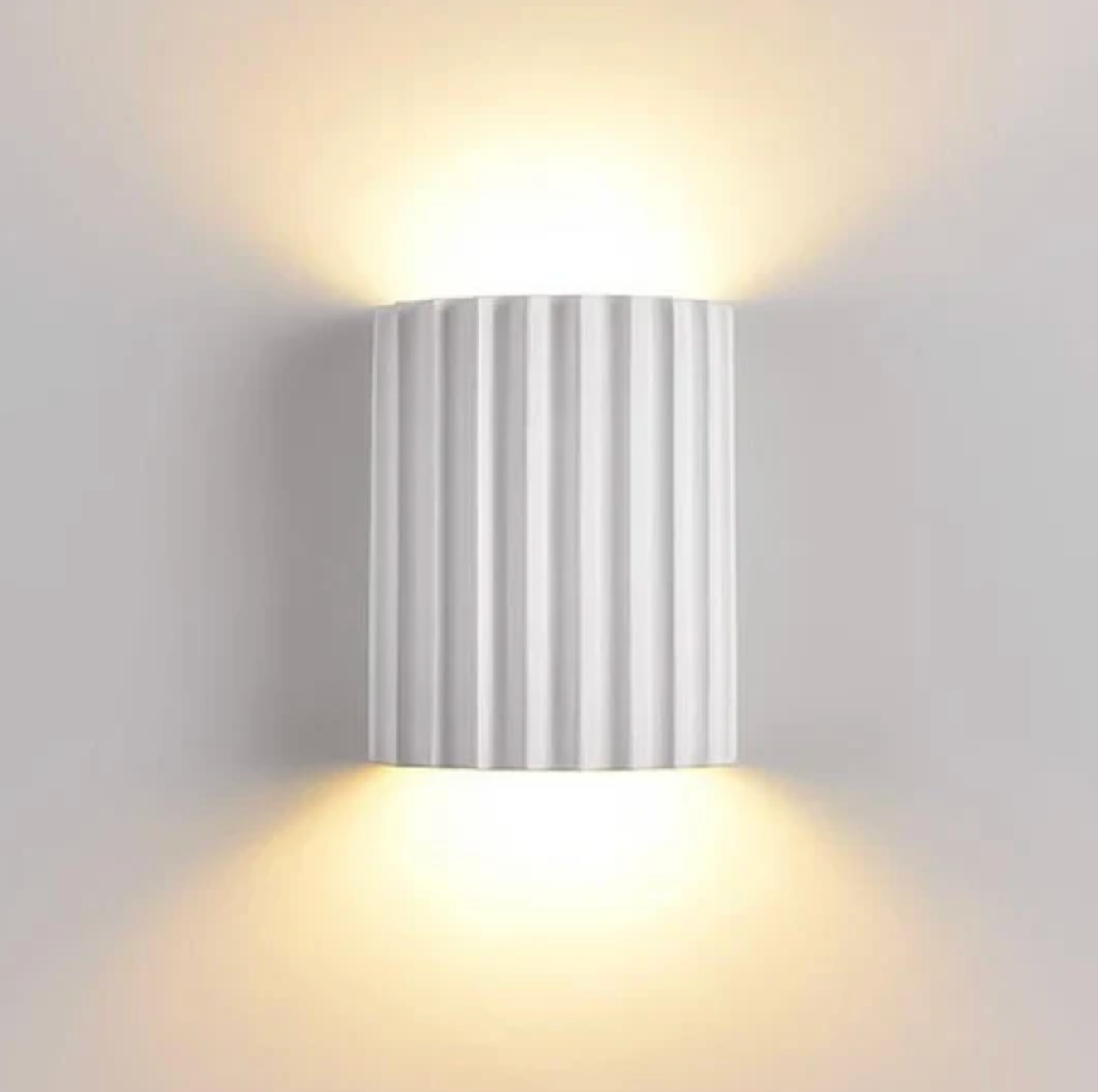 Nowoczesny kinkiet ścienny z żebrowaną strukturą – różne kolory