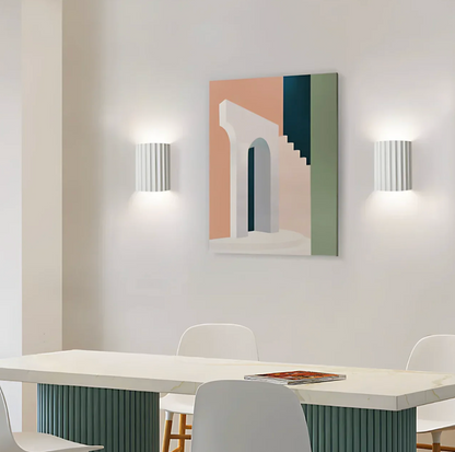 Nowoczesny kinkiet ścienny z żebrowaną strukturą – różne kolory