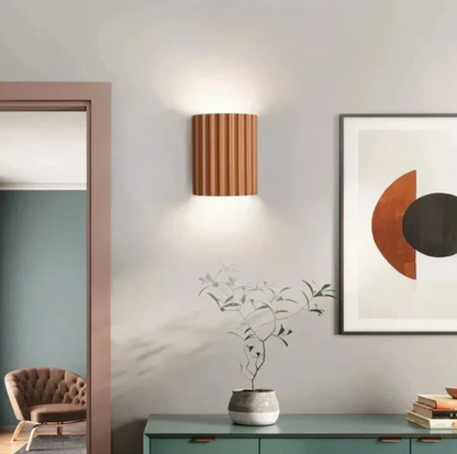 Nowoczesny kinkiet ścienny z żebrowaną strukturą – różne kolory