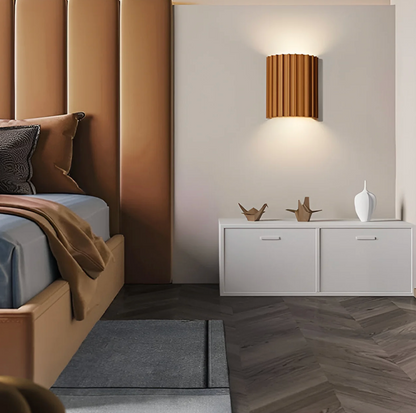 Nowoczesny kinkiet ścienny z żebrowaną strukturą – różne kolory