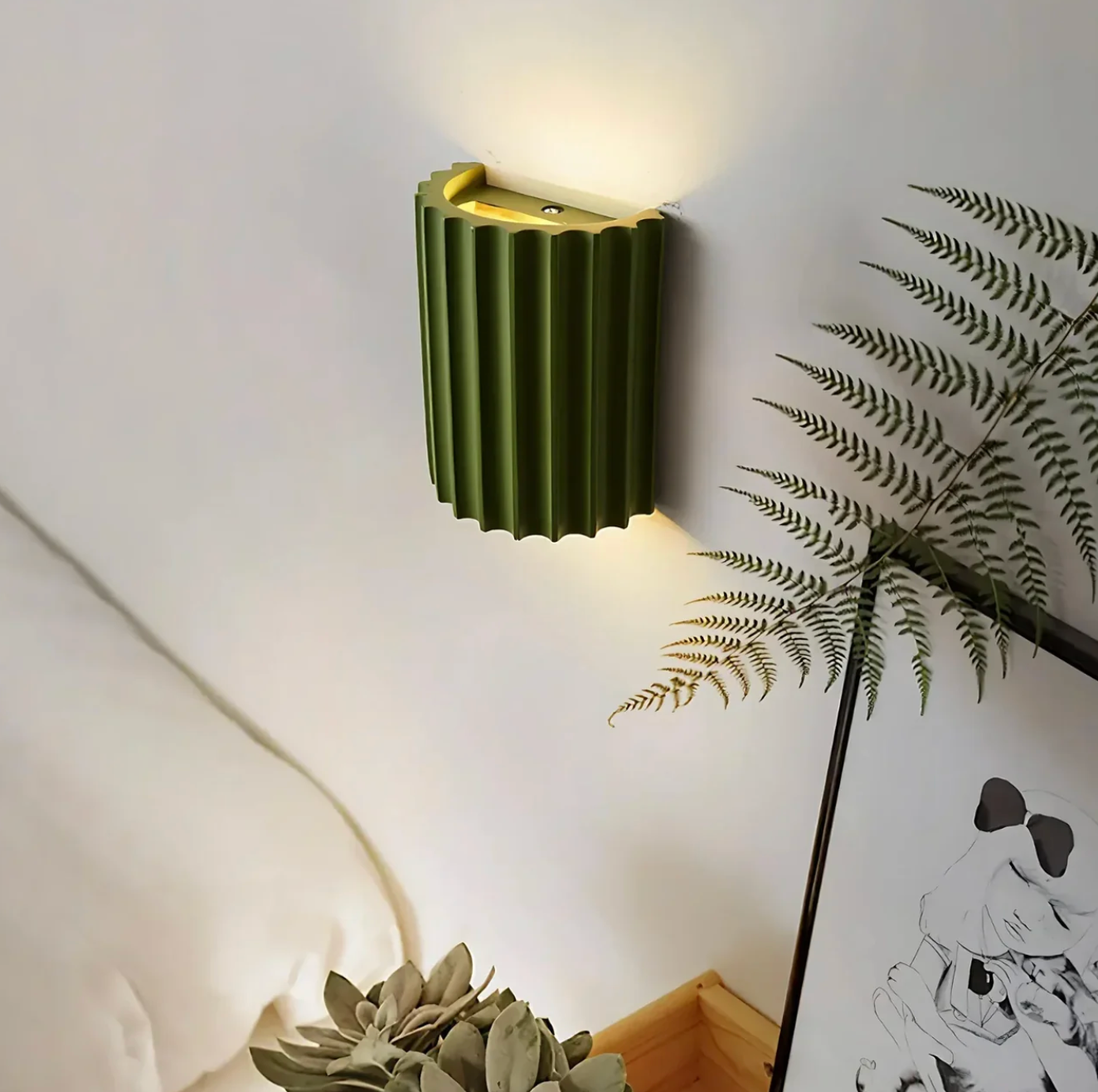 Nowoczesny kinkiet ścienny z żebrowaną strukturą – różne kolory