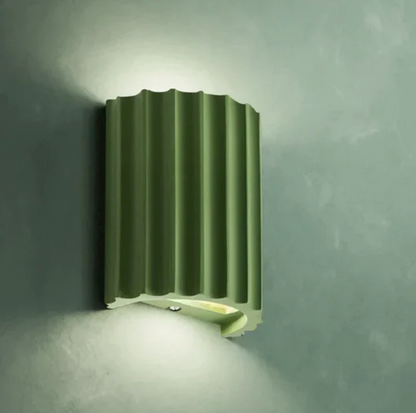 Nowoczesny kinkiet ścienny z żebrowaną strukturą – różne kolory