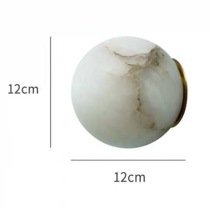Kinkiet ścienny kula marmurowa LED – nowoczesna lampa dekoracyjna