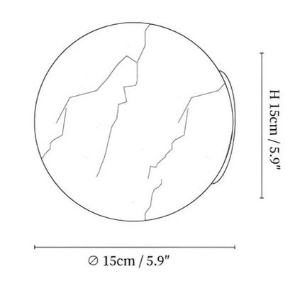 Kinkiet ścienny kula marmurowa LED – nowoczesna lampa dekoracyjna