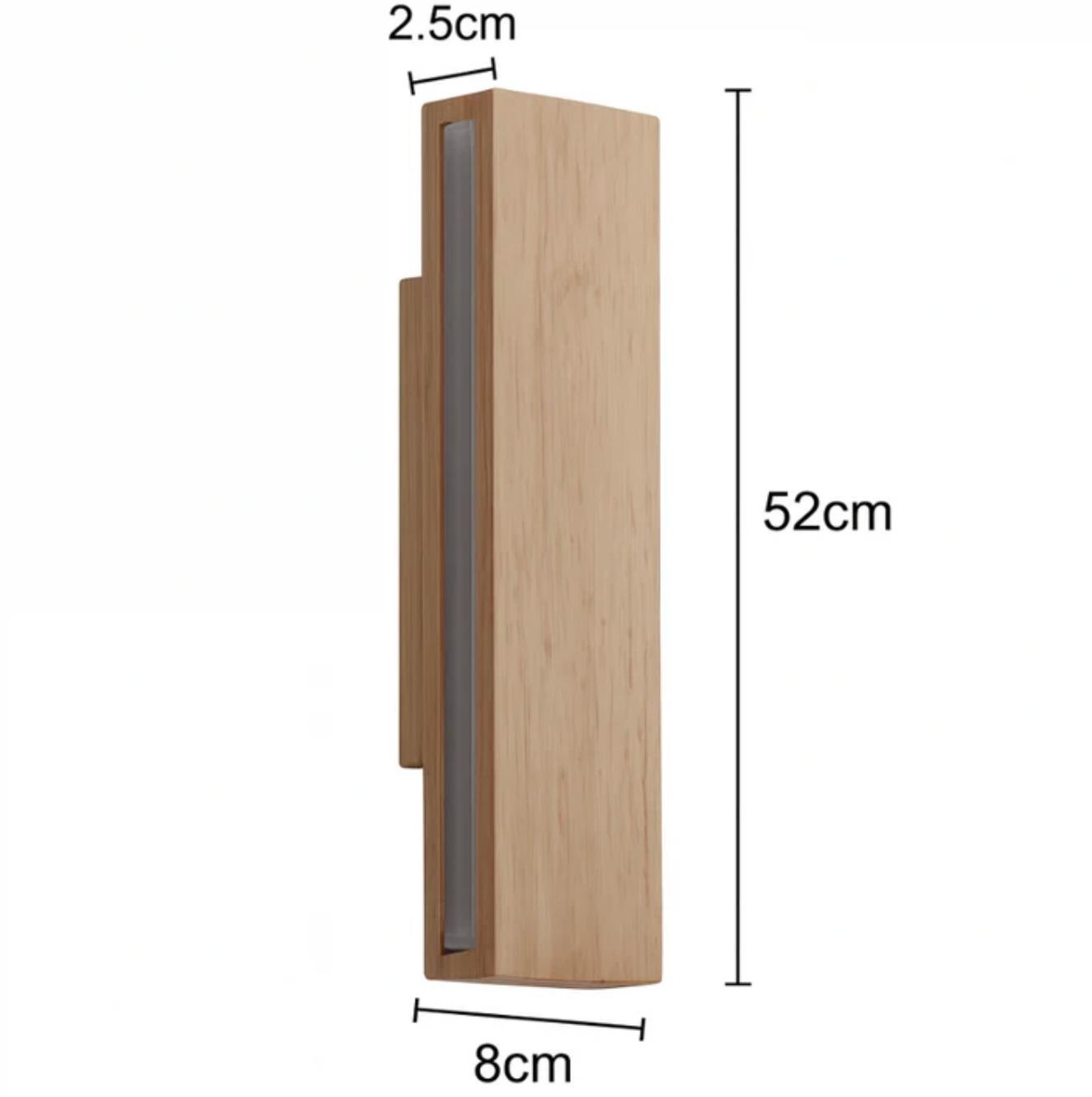 Drewniany kinkiet ścienny LED – minimalistyczna lampa liniowa