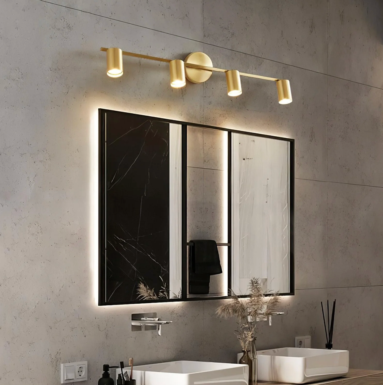 Nowoczesny plafon sufitowy LED z regulowanymi reflektorami – lampa listwa 1/2/3/4 punkty