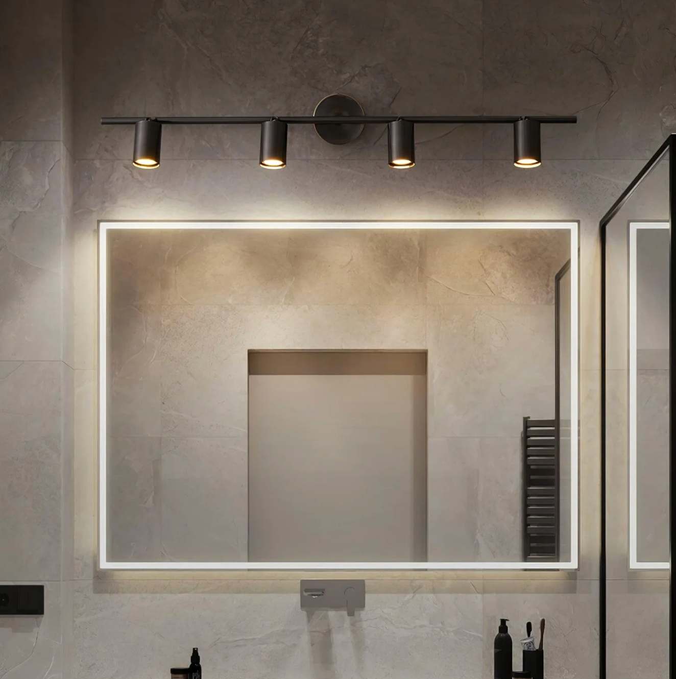 Nowoczesny plafon sufitowy LED z regulowanymi reflektorami – lampa listwa 1/2/3/4 punkty