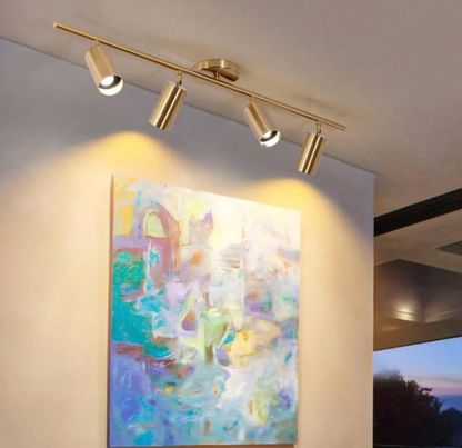 Nowoczesny plafon sufitowy LED z regulowanymi reflektorami – lampa listwa 1/2/3/4 punkty