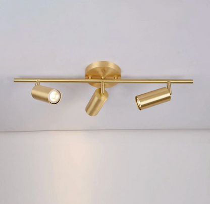 Nowoczesny plafon sufitowy LED z regulowanymi reflektorami – lampa listwa 1/2/3/4 punkty