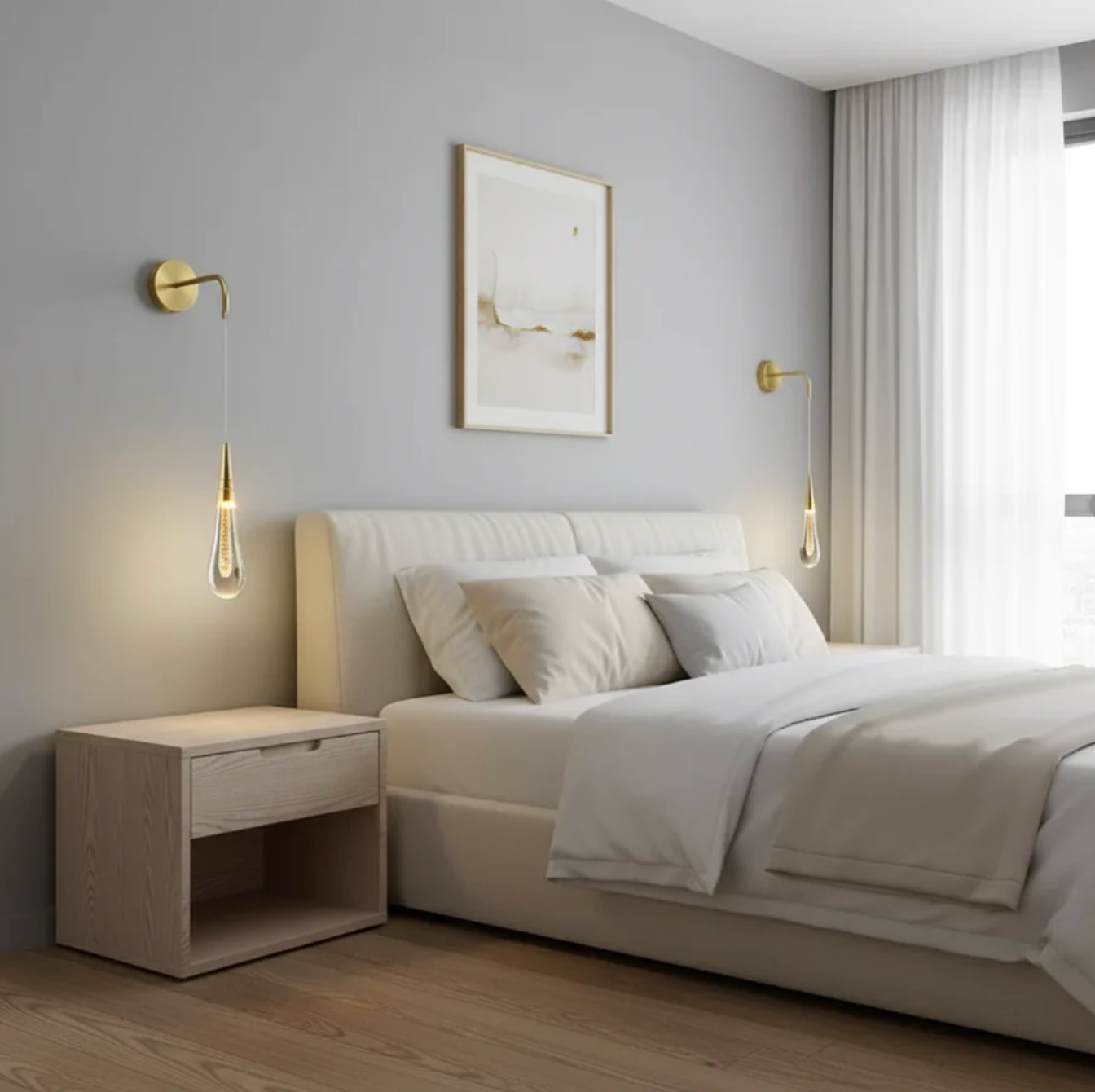 Kinkiet ścienny wiszący – nowoczesna lampa z dekoracyjną żarówką w stylu minimalistycznym