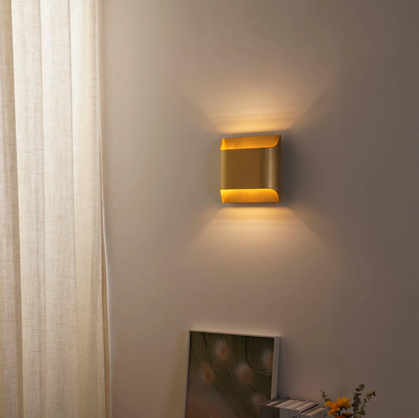 Nowoczesna lampa ścienna LED – kinkiet aluminiowy góra-dół do salonu i sypialni