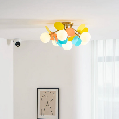 Nowoczesna lampa sufitowa LED – designerski plafon z kulistymi kloszami