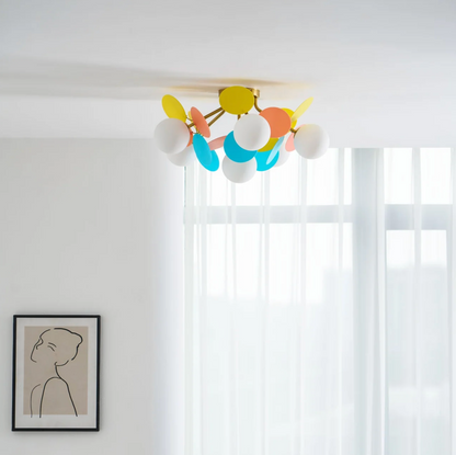 Nowoczesna lampa sufitowa LED – designerski plafon z kulistymi kloszami