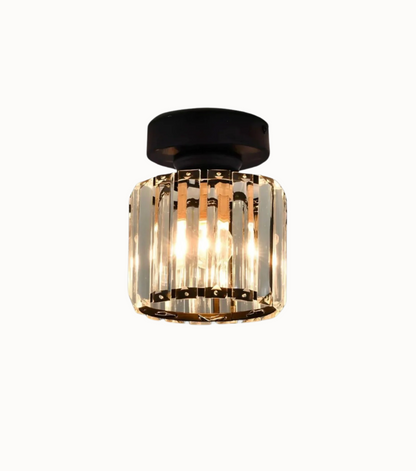 Plafon kryształowy glamour – nowoczesna lampa sufitowa z transparentnym kloszem