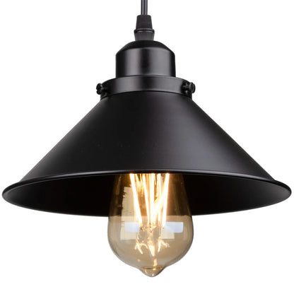 Industrialna Lampa Wisząca z Metalowym Kloszem