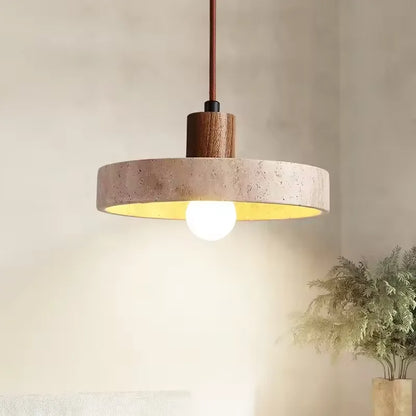 Lampa wisząca z kamienia – nowoczesna lampa sufitowa dekoracyjna w stylu minimalistycznym