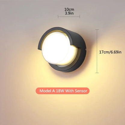 Zewnętrzna Lampa Ścienna z Czujnikiem Ruchu