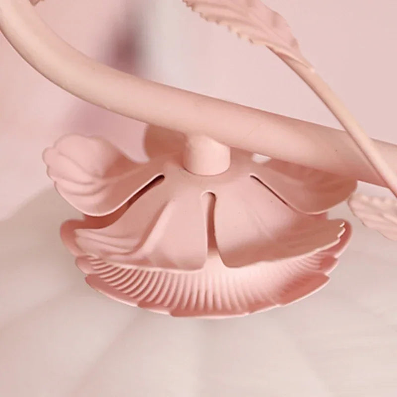 Romantyczna lampka stołowa z kwiatami – dekoracyjna lampa nocna w stylu vintage