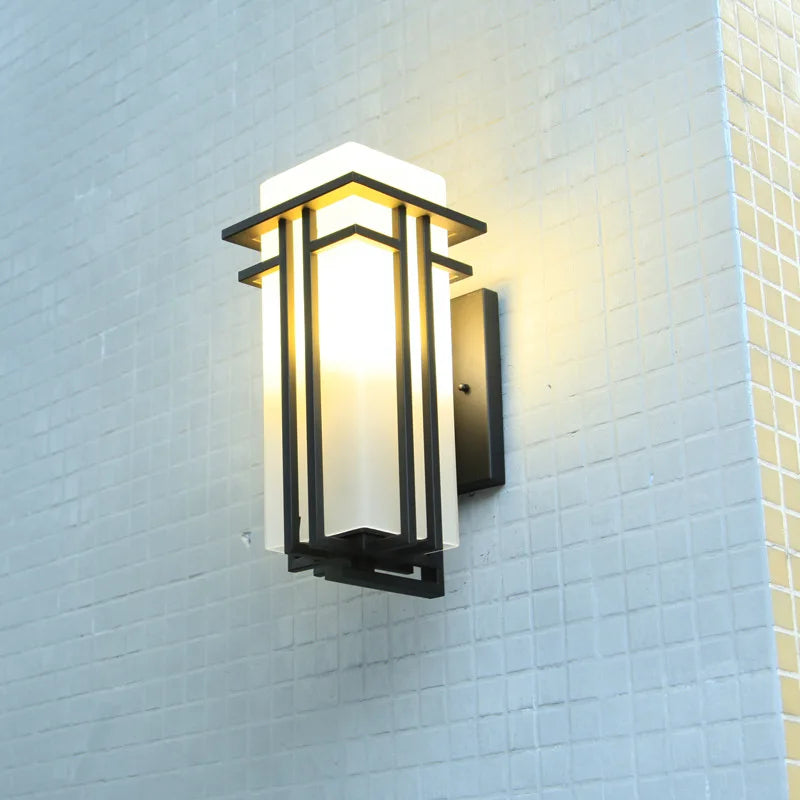 Nowoczesny kinkiet geometryczny lampa na zewnątrz – styl art déco