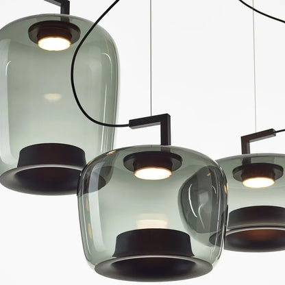 Nowoczesna Lampa Wisząca LED ze Szkła Dwustronnego