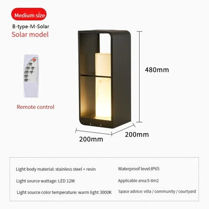 Nowoczesna Lampa Ogrodowa LED w Geometrycznej Ramie