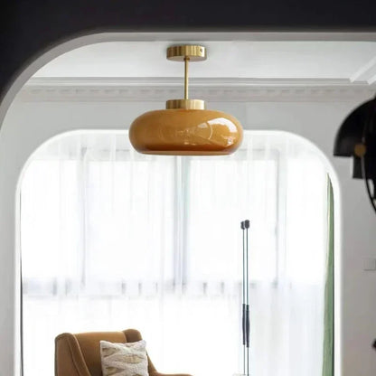 Elegancka Lampa wisząca sufitowa z kloszem szklanym