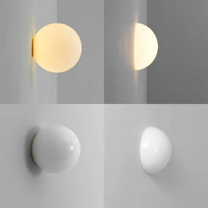Nowoczesna lampa ścienna LED kula – minimalistyczny kinkiet do sypialni, salonu i korytarza